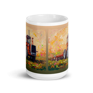 Furrow & Fields Massey Ferguson 1200 Splash Art | White Glossy Mug Quality Farmers Merch