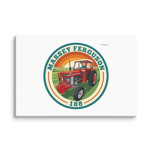 Furrow & Fields Massey Ferguson 188 Retro Badge | Canvas Quality Farmers Merch