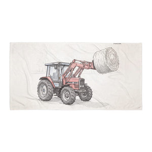Furrow & Fields Massey Ferguson 3070 Autotronic Pencil Sketch | Beach Towel Quality Farmers Merch