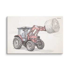Furrow & Fields Massey Ferguson 3070 Autotronic Pencil Sketch | Canvas Quality Farmers Merch