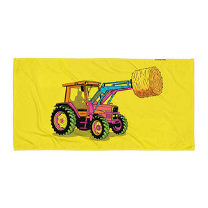 Furrow & Fields Massey Ferguson 3070 Autotronic Pop Art | Beach Towel Quality Farmers Merch