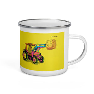 Furrow & Fields Massey Ferguson 3070 Autotronic Pop Art | Enamel Mug Quality Farmers Merch