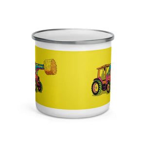 Furrow & Fields Massey Ferguson 3070 Autotronic Pop Art | Enamel Mug Quality Farmers Merch