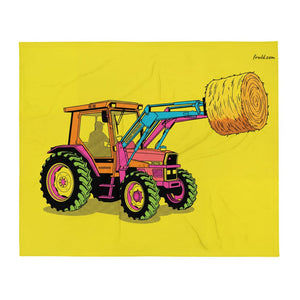 Furrow & Fields Massey Ferguson 3070 Autotronic Pop Art | Throw Blanket Quality Farmers Merch