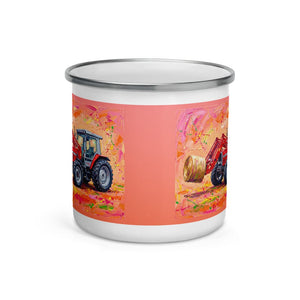 Furrow & Fields Massey Ferguson 3070 Autotronic Splash Art | Enamel Mug Quality Farmers Merch