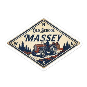 Furrow & Fields Massey Ferguson 35X OLD SCHOOL MASSEY Heritage | Bubble-free stickers Quality Farmers Merch