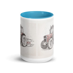 Furrow & Fields Massey Ferguson 375 Pencil Sketch | 15 oz Mug with Color Inside Quality Farmers Merch