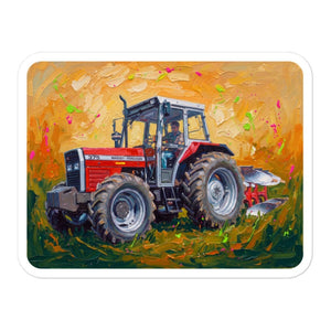 Furrow & Fields Massey Ferguson 375 Splash Art | Bubble-free stickers Quality Farmers Merch