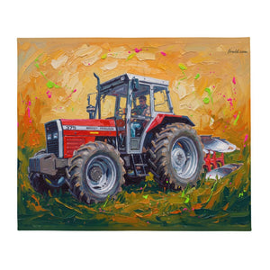 Furrow & Fields Massey Ferguson 375 Splash Art | Throw Blanket Quality Farmers Merch
