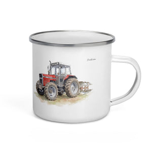 Furrow & Fields Massey Ferguson 375 Watercolor | Enamel Mug Quality Farmers Merch