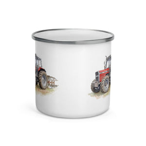 Furrow & Fields Massey Ferguson 375 Watercolor | Enamel Mug Quality Farmers Merch