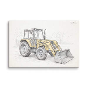 Furrow & Fields Massey Ferguson 50E Pencil Sketch | Canvas Quality Farmers Merch