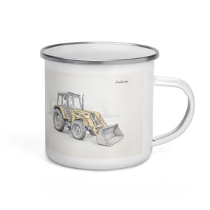 Furrow & Fields Massey Ferguson 50E Pencil Sketch | Enamel Mug Quality Farmers Merch