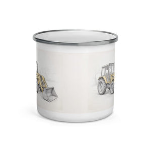 Furrow & Fields Massey Ferguson 50E Pencil Sketch | Enamel Mug Quality Farmers Merch