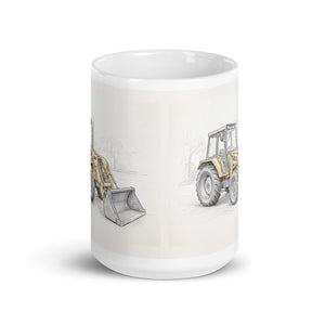 Furrow & Fields Massey Ferguson 50E Pencil Sketch | White Glossy Mug Quality Farmers Merch
