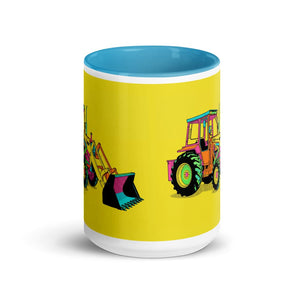 Furrow & Fields Massey Ferguson 50E Pop Art | 15 oz Mug with Color Inside Quality Farmers Merch
