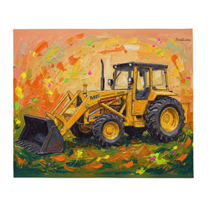 Furrow & Fields Massey Ferguson 50E Splash Art | Throw Blanket Quality Farmers Merch