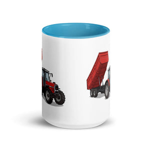 Furrow & Fields Massey Ferguson 6180 | 15 oz Mug with Color Inside Quality Farmers Merch