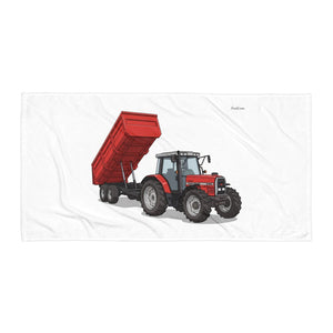Furrow & Fields Massey Ferguson 6180 Illustration | Beach Towel Quality Farmers Merch