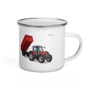 Furrow & Fields Massey Ferguson 6180 Illustration | Enamel Mug Quality Farmers Merch