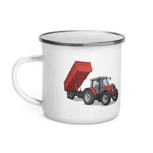 Furrow & Fields Massey Ferguson 6180 Illustration | Enamel Mug Quality Farmers Merch