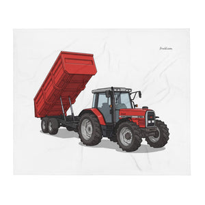 Furrow & Fields Massey Ferguson 6180 Illustration | Throw Blanket Quality Farmers Merch