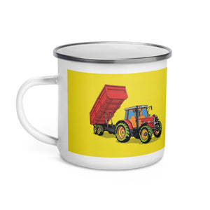 Furrow & Fields Massey Ferguson 6180 Pop Art | Enamel Mug Quality Farmers Merch