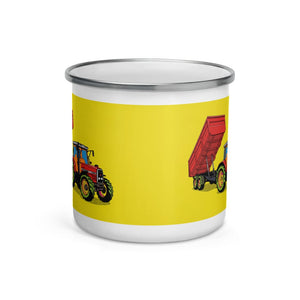 Furrow & Fields Massey Ferguson 6180 Pop Art | Enamel Mug Quality Farmers Merch