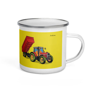 Furrow & Fields Massey Ferguson 6180 Pop Art | Enamel Mug Quality Farmers Merch