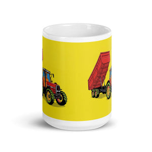 Furrow & Fields Massey Ferguson 6180 Pop Art | White Glossy Mug Quality Farmers Merch