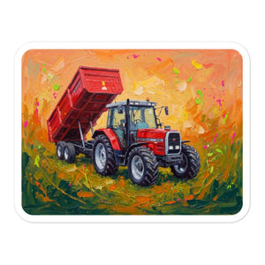 Furrow & Fields Massey Ferguson 6180 Splash Art | Bubble-free stickers Quality Farmers Merch