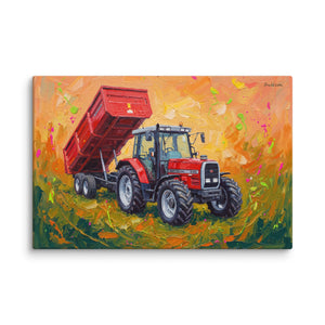 Furrow & Fields Massey Ferguson 6180 Splash Art | Canvas Quality Farmers Merch
