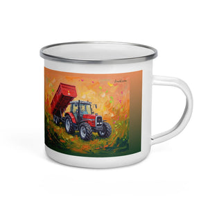 Furrow & Fields Massey Ferguson 6180 Splash Art | Enamel Mug Quality Farmers Merch