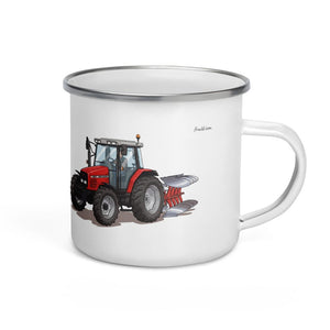 Furrow & Fields Massey Ferguson 6255 Illustration | Enamel Mug Quality Farmers Merch