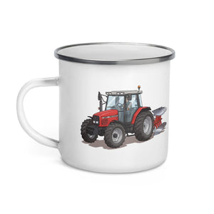 Furrow & Fields Massey Ferguson 6255 Illustration | Enamel Mug Quality Farmers Merch