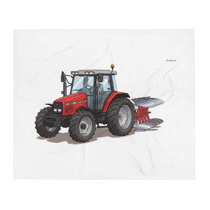 Furrow & Fields Massey Ferguson 6255 Illustration | Throw Blanket Quality Farmers Merch