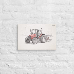 Furrow & Fields Massey Ferguson 6255 Pencil Sketch | Canvas Quality Farmers Merch