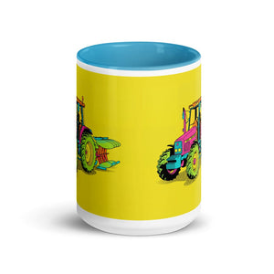 Furrow & Fields Massey Ferguson 6255 Pop Art | 15 oz Mug with Color Inside Quality Farmers Merch