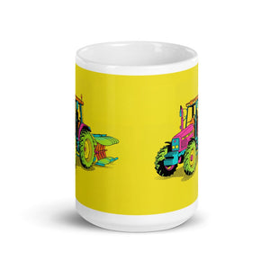 Furrow & Fields Massey Ferguson 6255 Pop Art | White Glossy Mug Quality Farmers Merch
