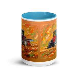 Furrow & Fields Massey Ferguson 6255 Splash Art | 15 oz Mug with Color Inside Quality Farmers Merch