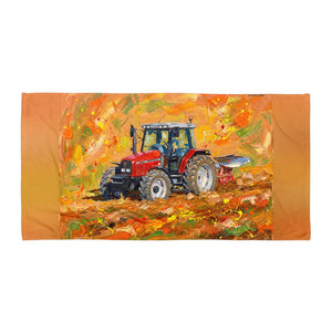 Furrow & Fields Massey Ferguson 6255 Splash Art | Beach Towel Quality Farmers Merch