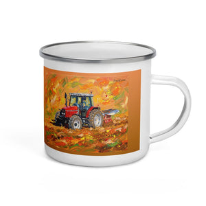 Furrow & Fields Massey Ferguson 6255 Splash Art | Enamel Mug Quality Farmers Merch