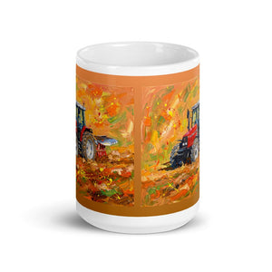 Furrow & Fields Massey Ferguson 6255 Splash Art | White Glossy Mug Quality Farmers Merch