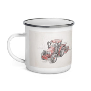 Furrow & Fields McCormick MC115 Pencil Sketch | Enamel Mug Quality Farmers Merch