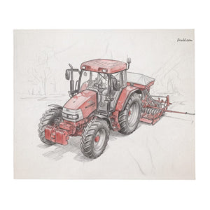 Furrow & Fields McCormick MC115 Pencil Sketch | Throw Blanket Quality Farmers Merch
