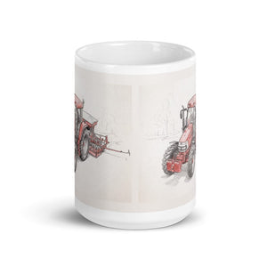 Furrow & Fields McCormick MC115 Pencil Sketch | White Glossy Mug Quality Farmers Merch