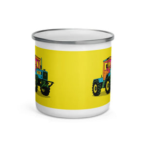Furrow & Fields Mercedes-Benz MB-trac 1100 Pop Art | Enamel Mug Quality Farmers Merch
