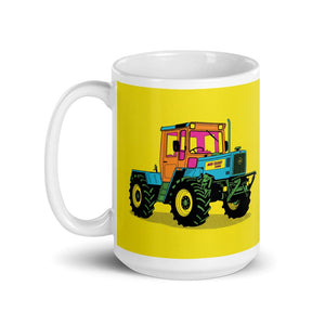 Furrow & Fields Mercedes-Benz MB-trac 1100 Pop Art | White Glossy Mug Quality Farmers Merch