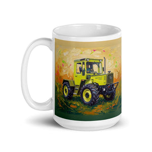 Furrow & Fields Mercedes-Benz MB-trac 1100 Splash Art | White Glossy Mug Quality Farmers Merch