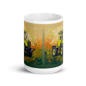Furrow & Fields Mercedes-Benz MB-trac 1100 Splash Art | White Glossy Mug Quality Farmers Merch